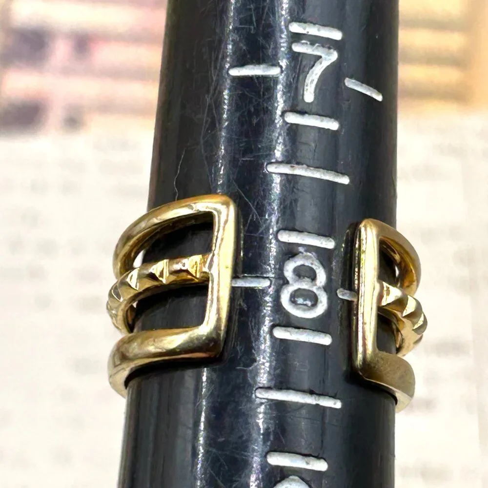 Stella & Dot Gold Faux Turquoise Wide Open Band Ring Designer Signed - Picture 10 of 13